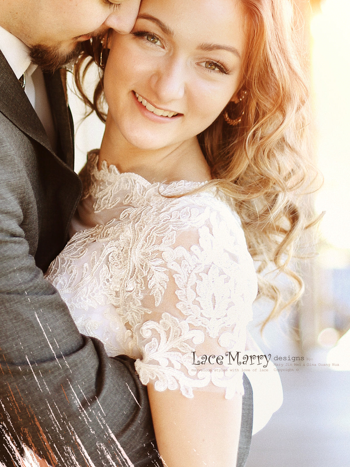 short wedding dress with bolero Short Strapless Satin Wedding Dress with Bolero