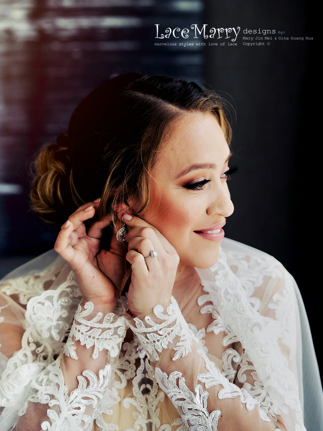 Summer Wedding Dress with Long Sleeves
