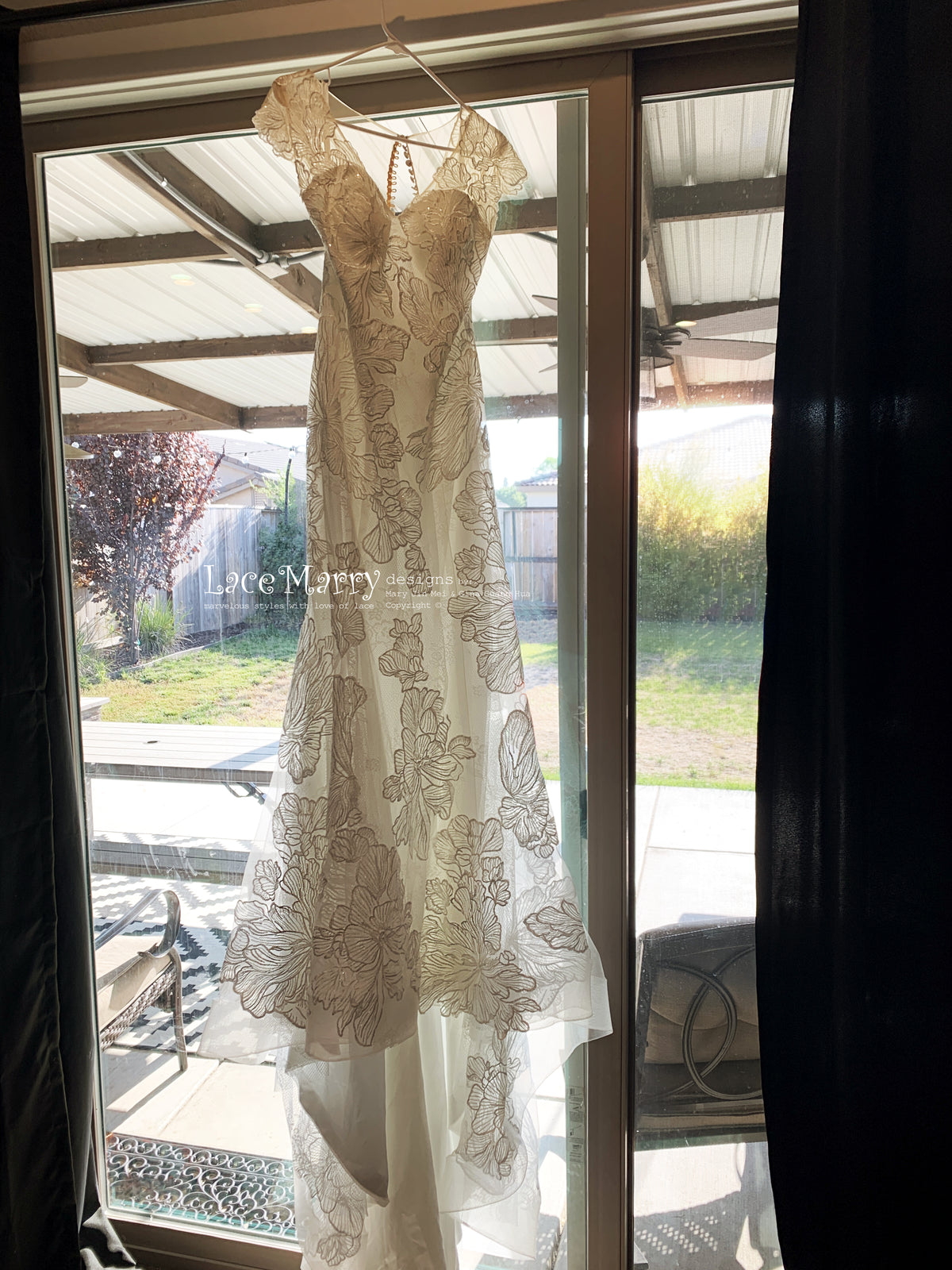 Sparkling Wedding Dress Handmade in Custom Measurements