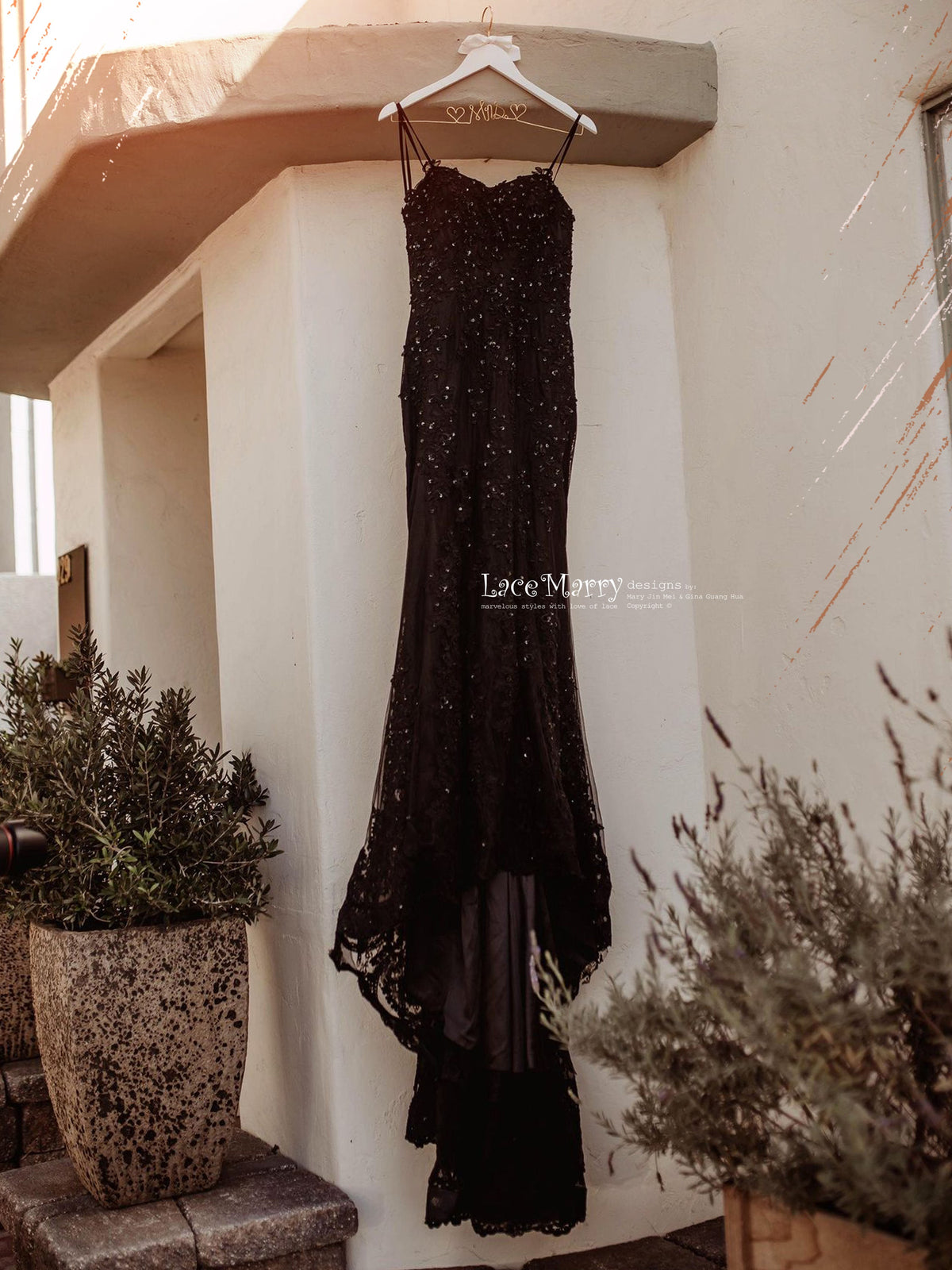 Black Sparkling Wedding Dress
