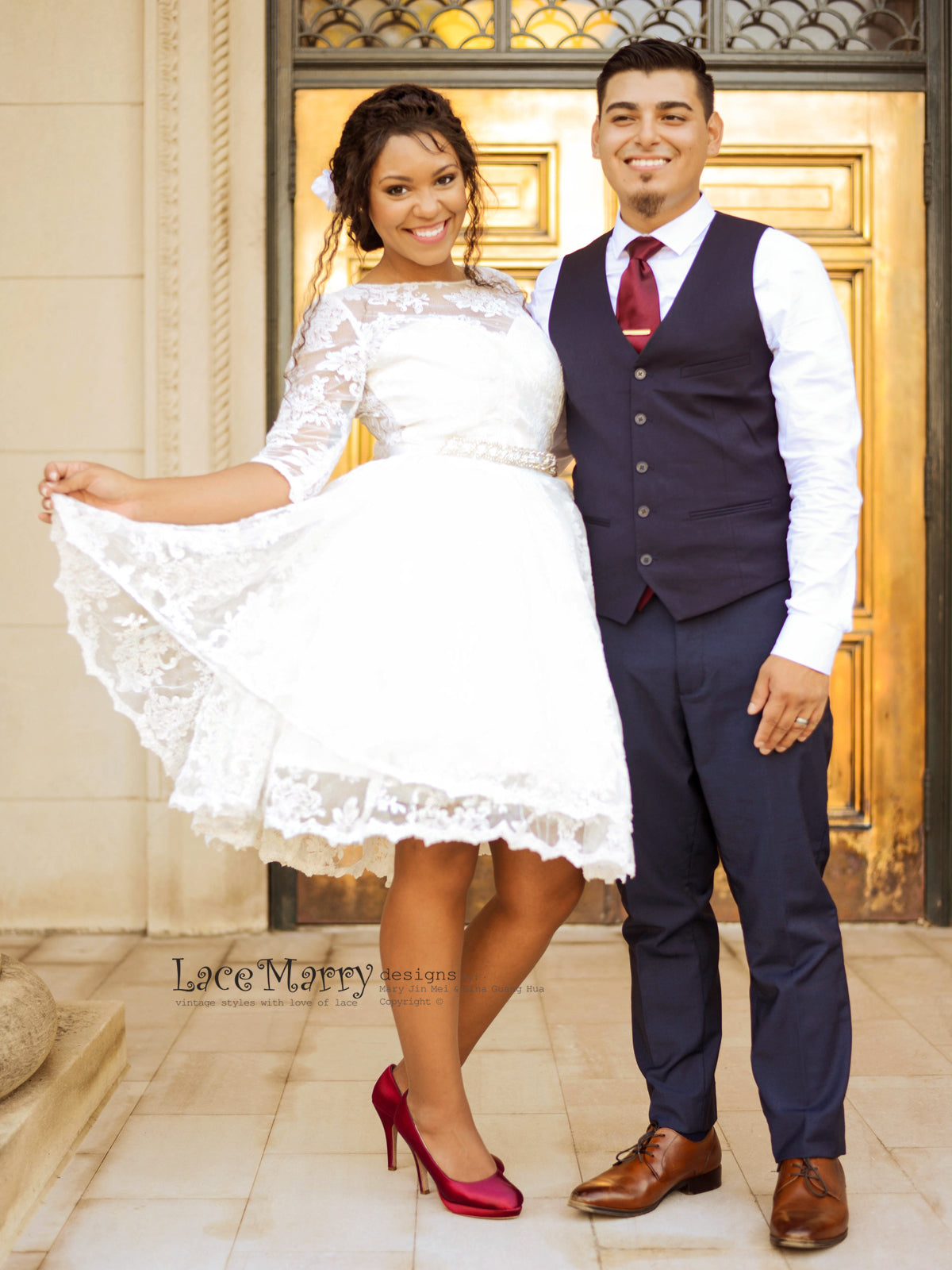 DENISE / Pin-Up Lace Wedding Dress