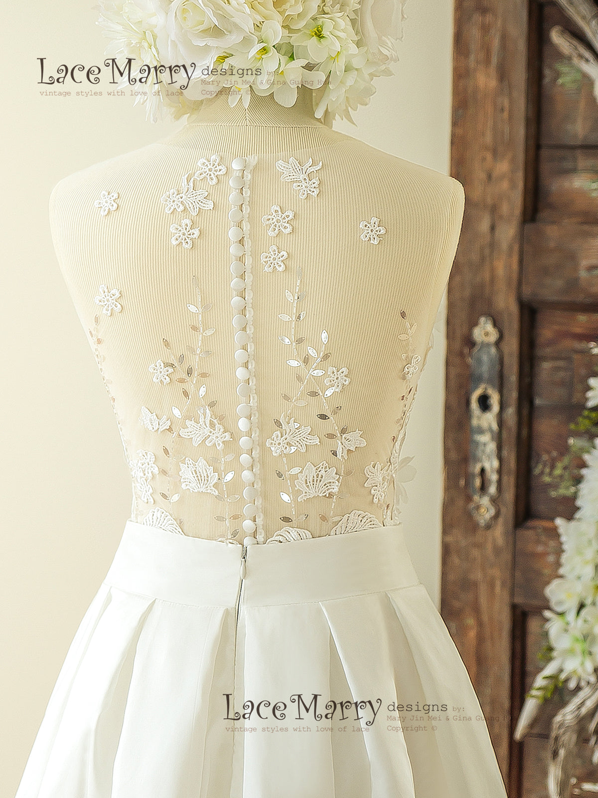 Sexy Back Bridal Lace Topper