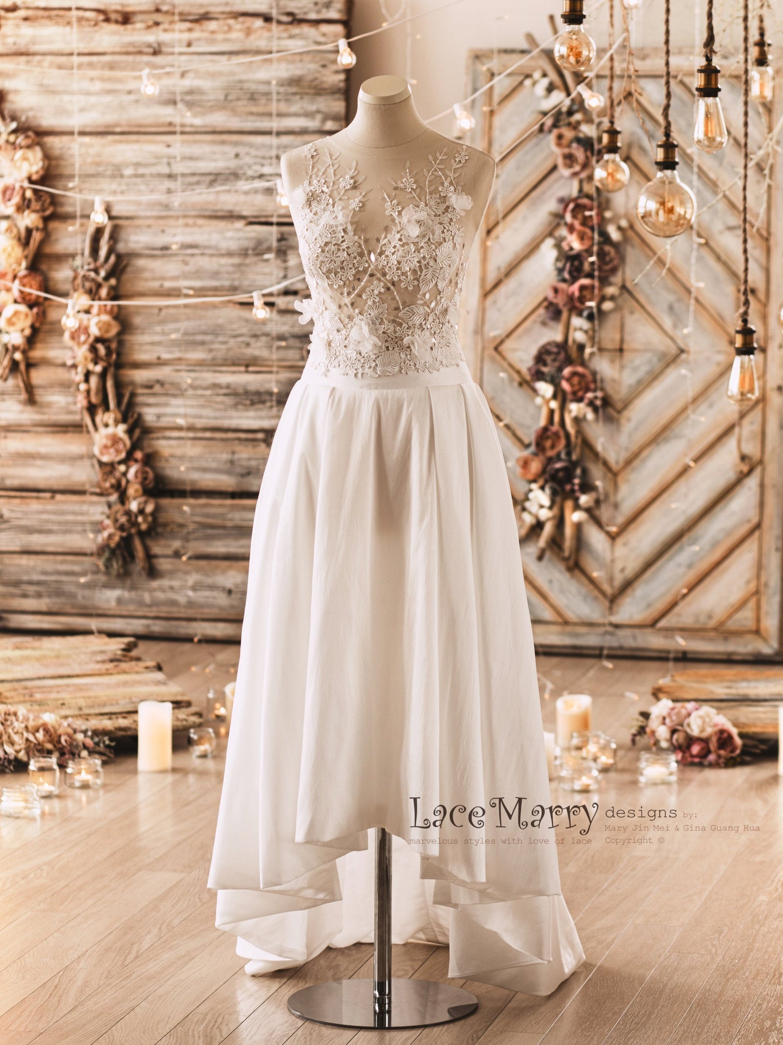 Two Piece Wedding Dress Separates