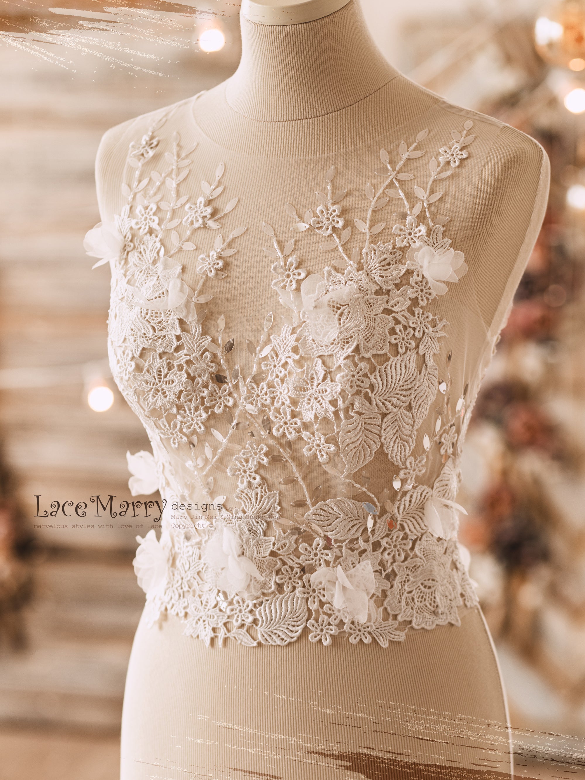 Bridal Lace Crop Top