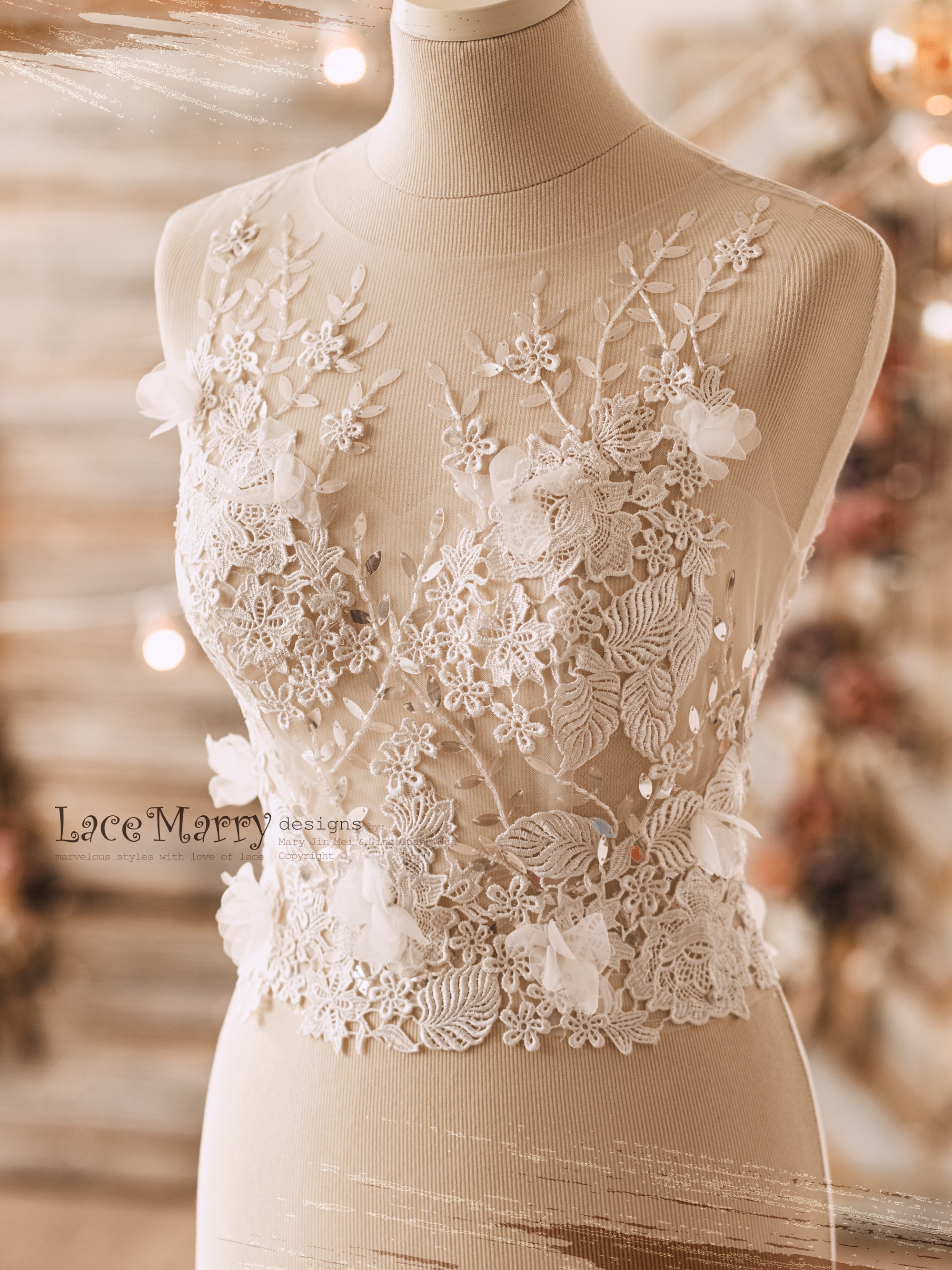 Delicate Lace Overlay