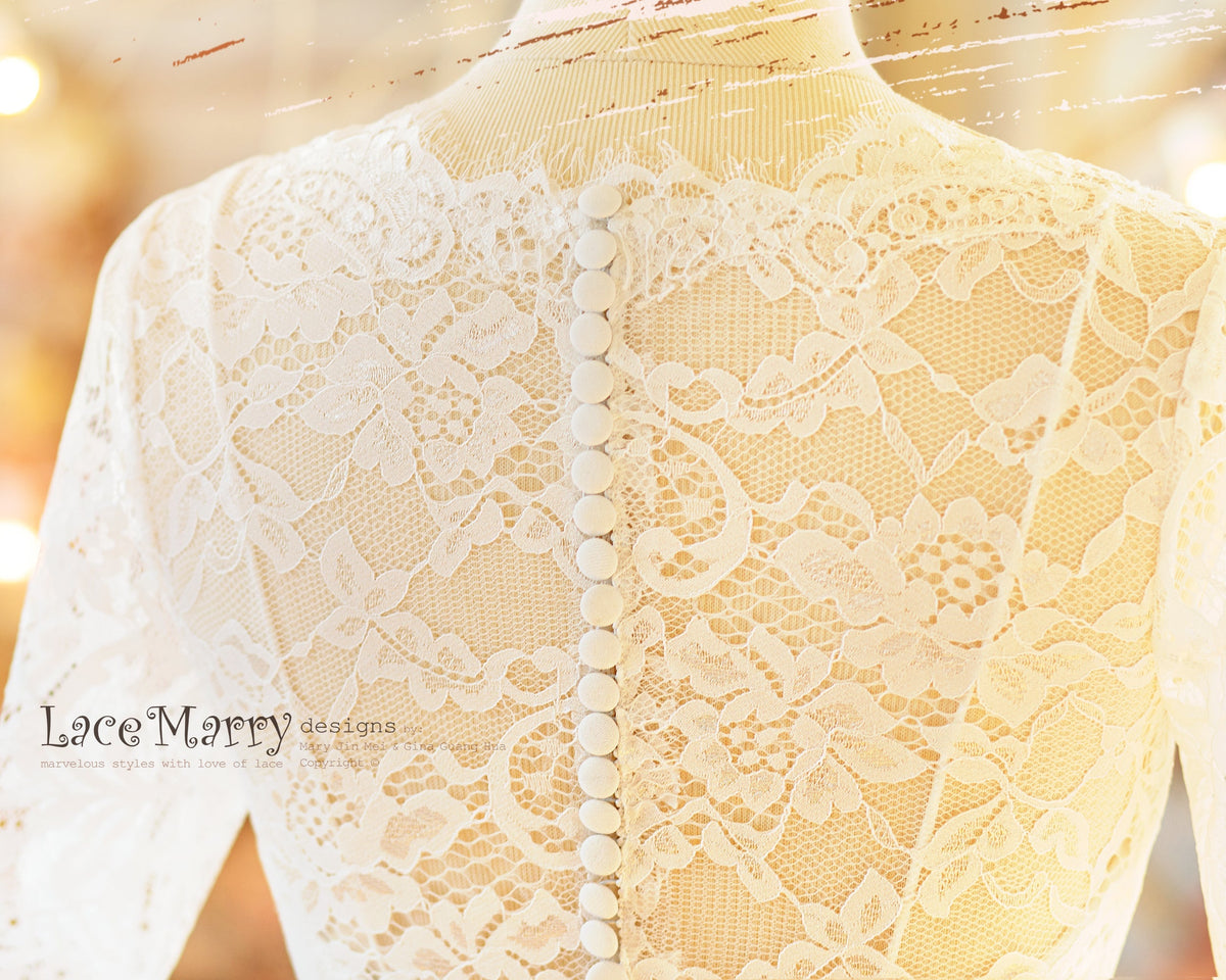 Bridal Bustier with Romantic Buttons 
