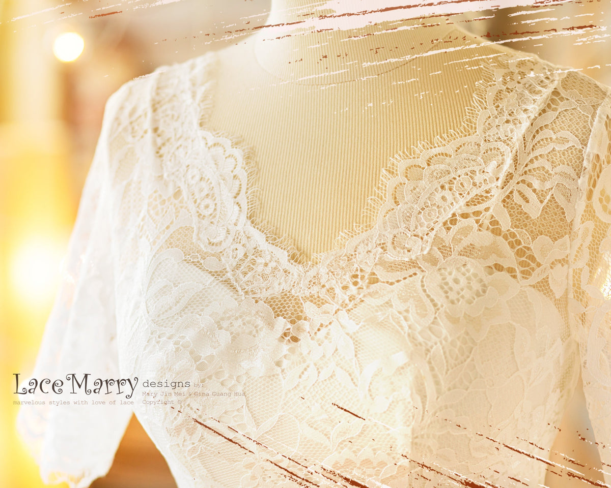 V Neckline Lace Bolero with Bustier Under