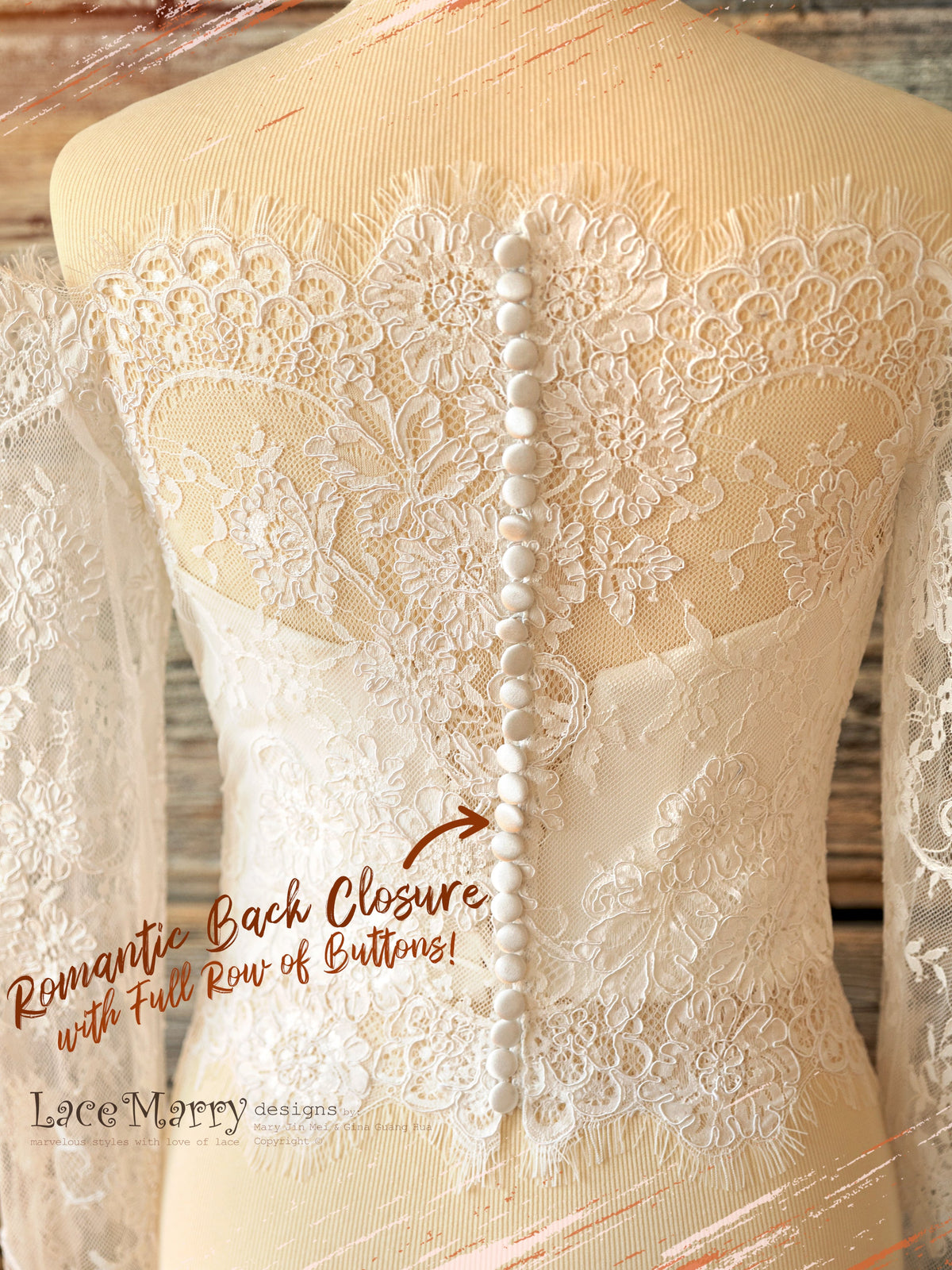 NATALIA #1 / Off Shoulder Bridal Crop Top with Long Sleeves