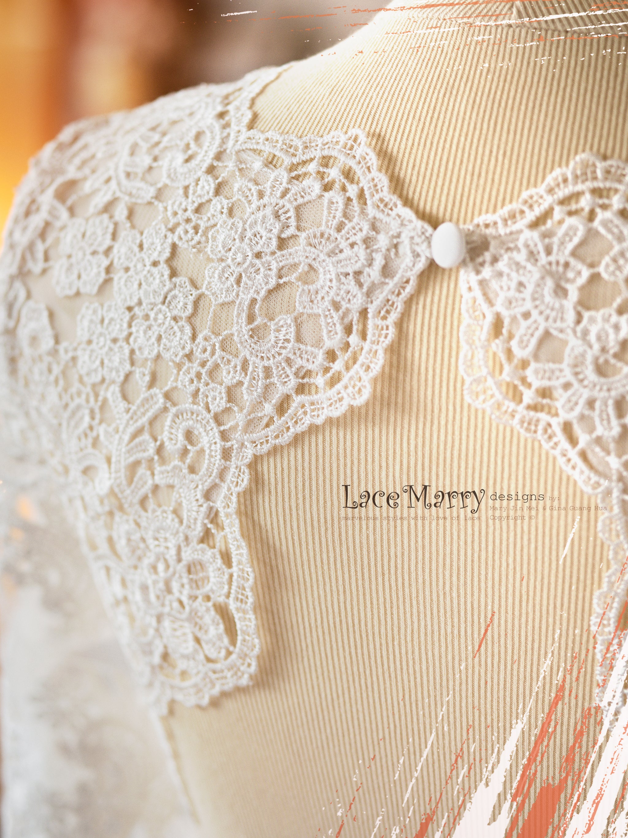 INDIE / Long Sleeves Macrame Lace Bolero - LaceMarry INDIE / Long Sleeves Macrame Lace Bolero - LaceMarry
