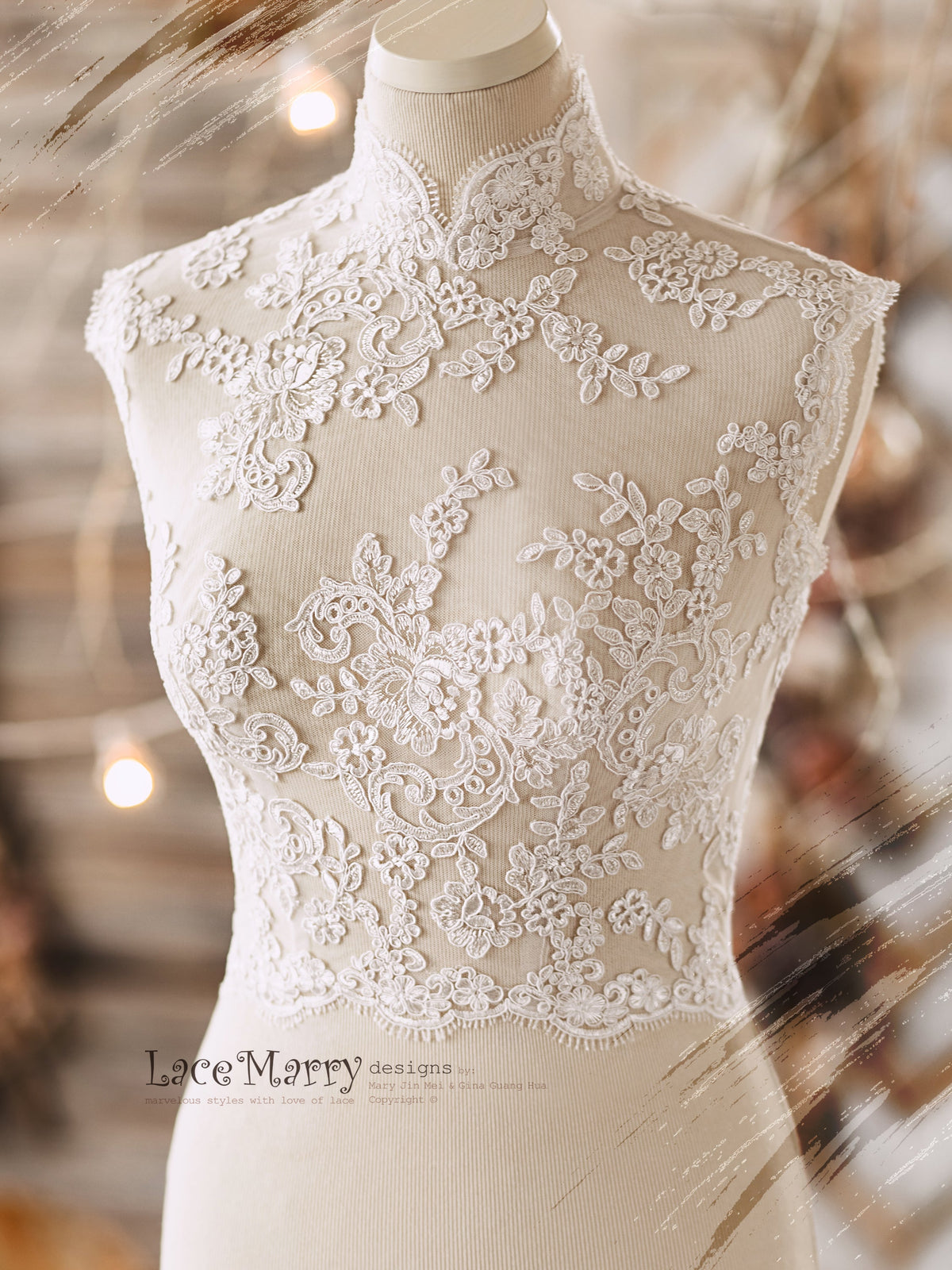 COETZEE / High Collar Lace Bolero