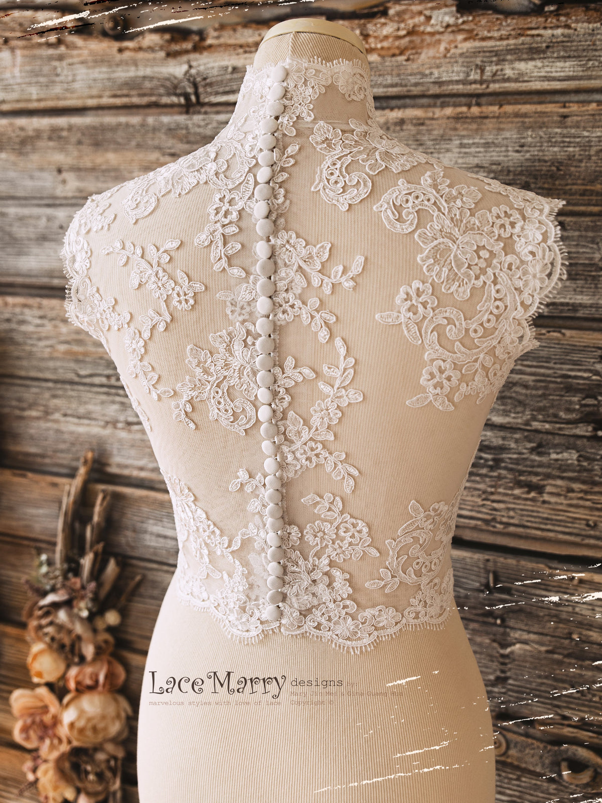 COETZEE / High Collar Lace Bolero