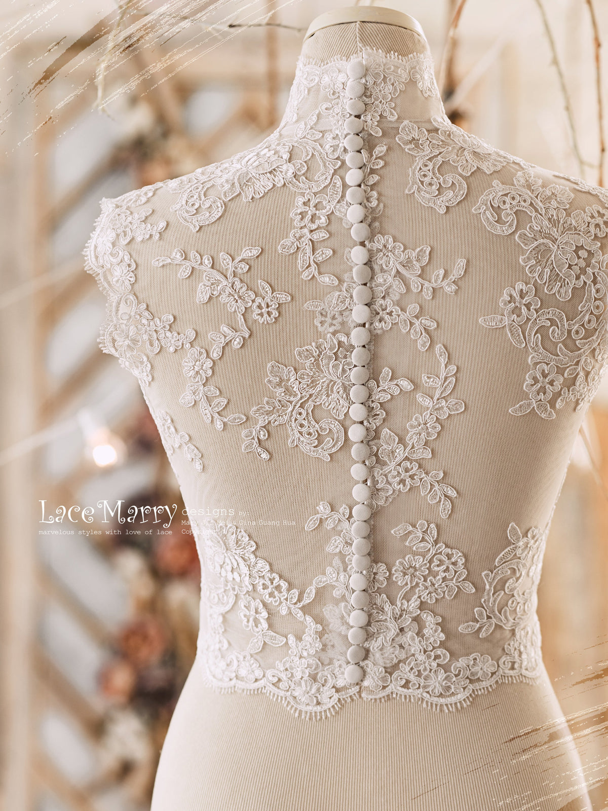 COETZEE / High Collar Lace Bolero