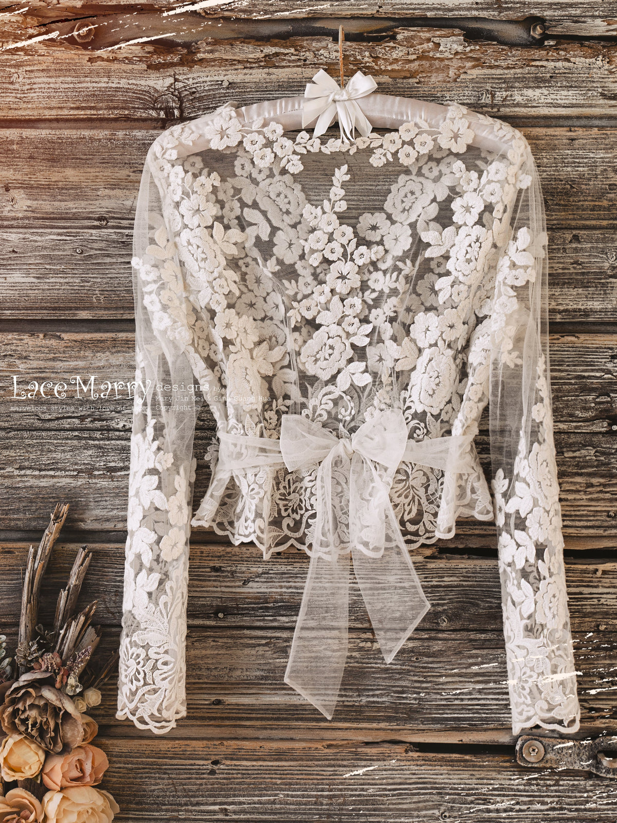 ERIKA #4 / Lace Bolero with Adjustable Fit