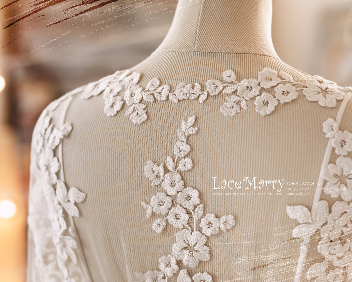 ERIKA #4 / Custom Lace Bolero with Long Sleeves