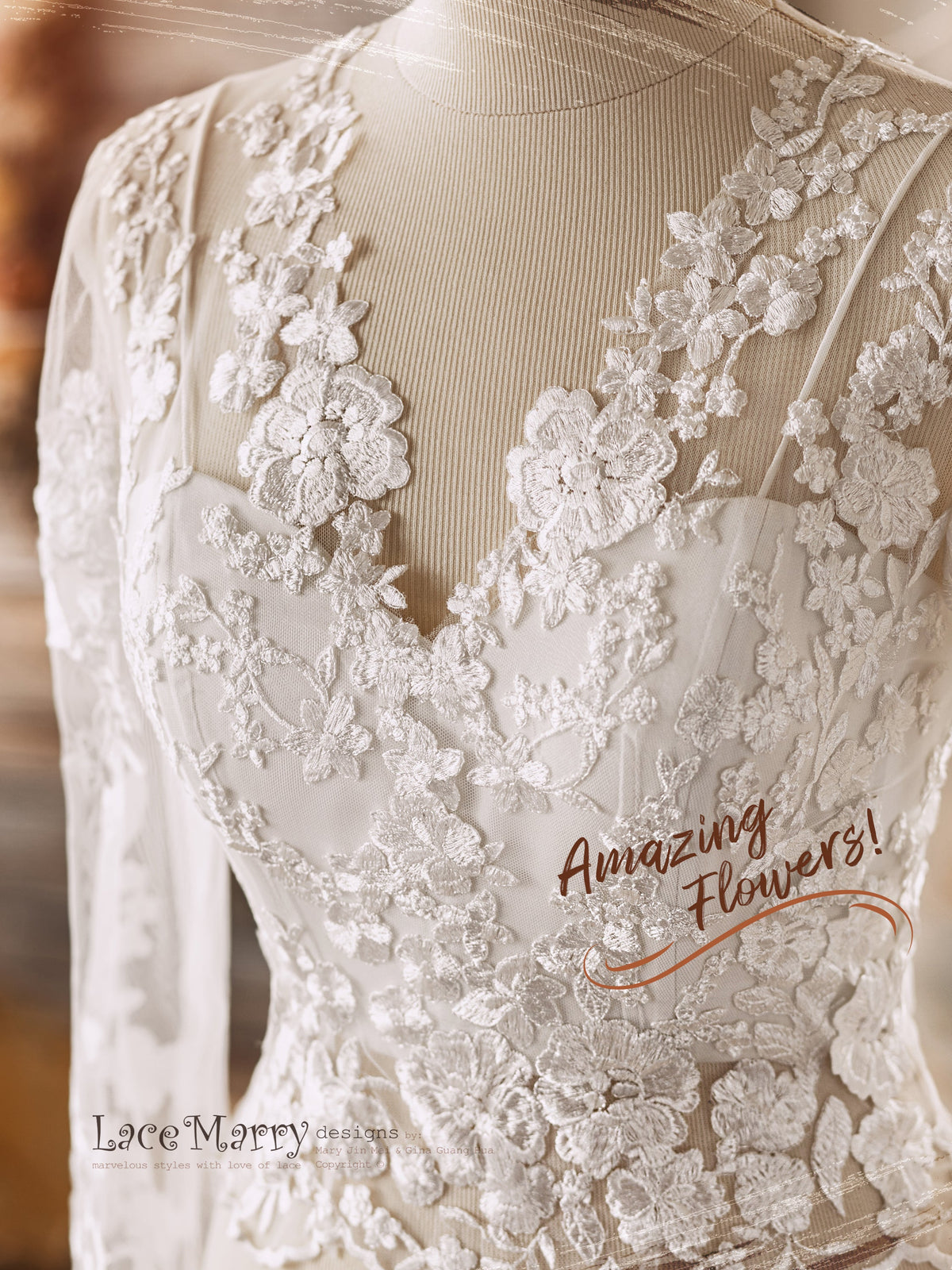 ERIKA #6 / Boho Bridal Bolero with Sleeves - LaceMarry ERIKA #6 / Boho Bridal Bolero with Sleeves - LaceMarry