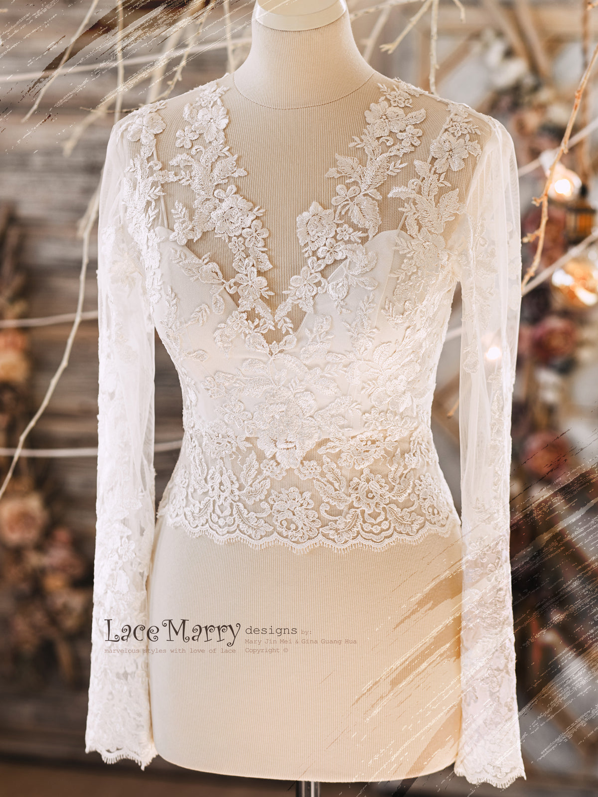 ERIKA #7 / Lace Bolero with Long Sleeves