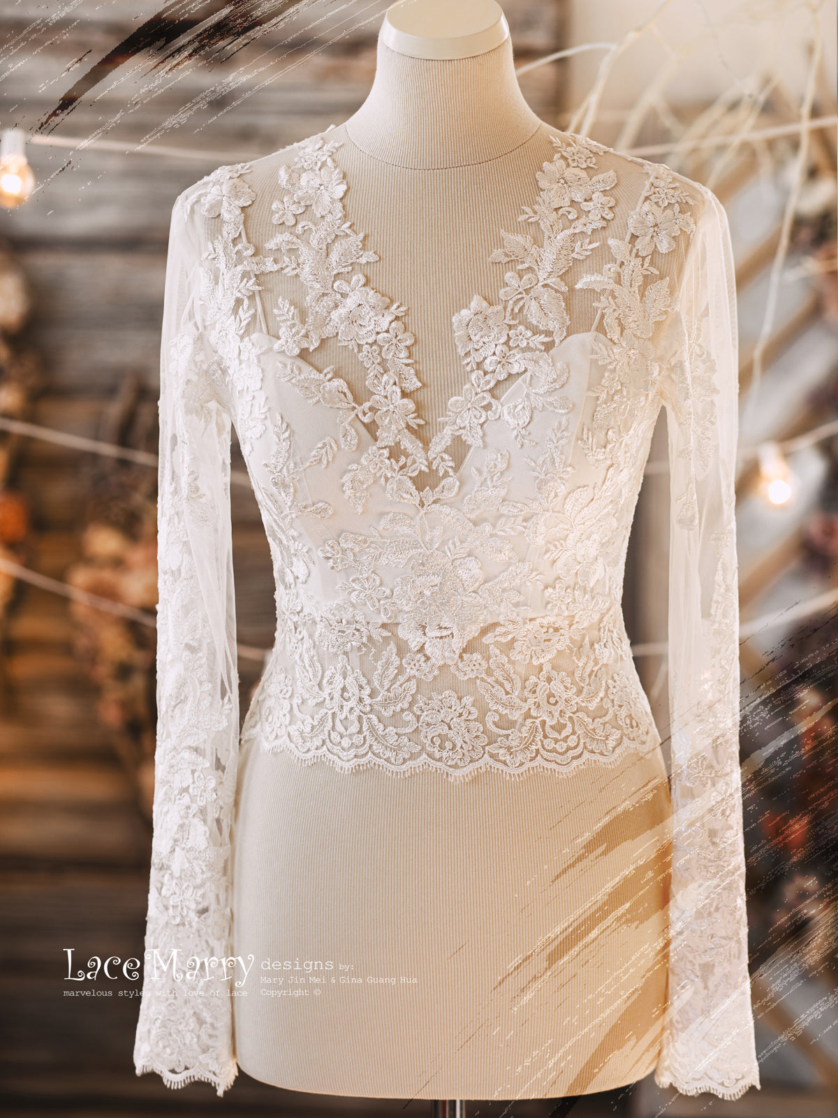 ERIKA #7 / Lace Bolero with Long Sleeves