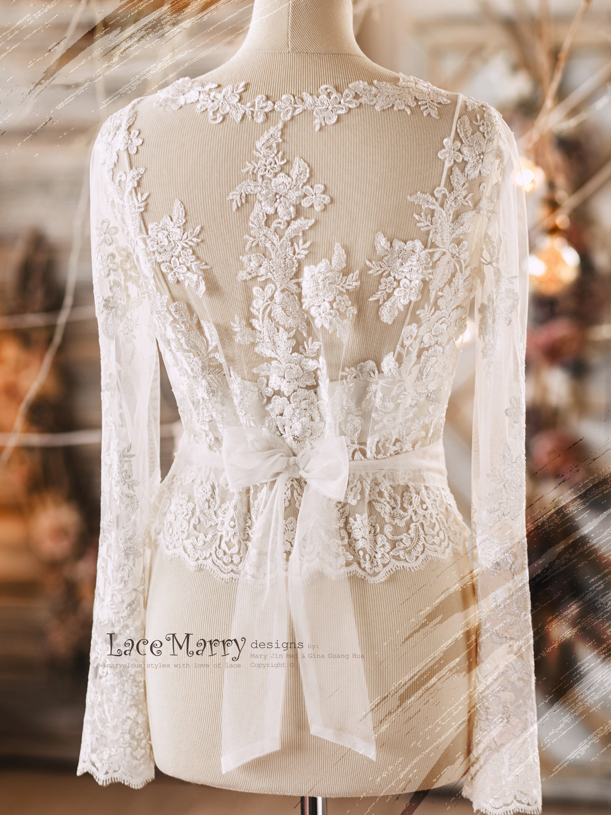 ERIKA #7 / Lace Bolero with Long Sleeves