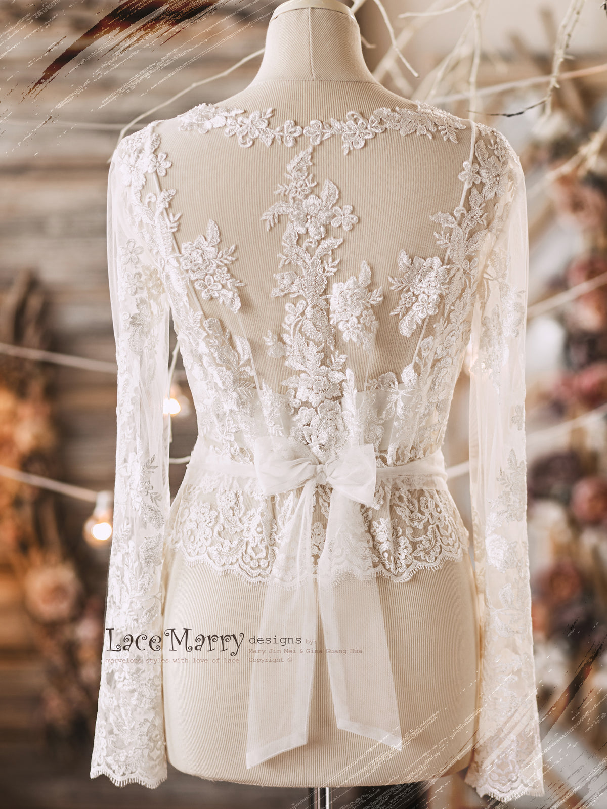 ERIKA #7 / Lace Bolero with Long Sleeves