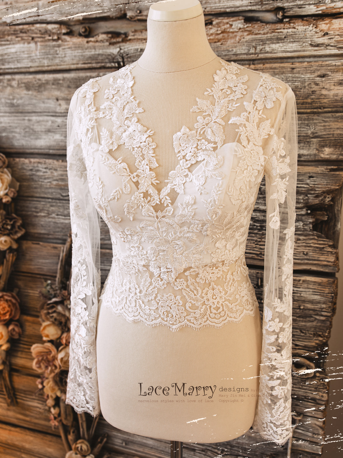 ERIKA #7 / Lace Bolero with Long Sleeves