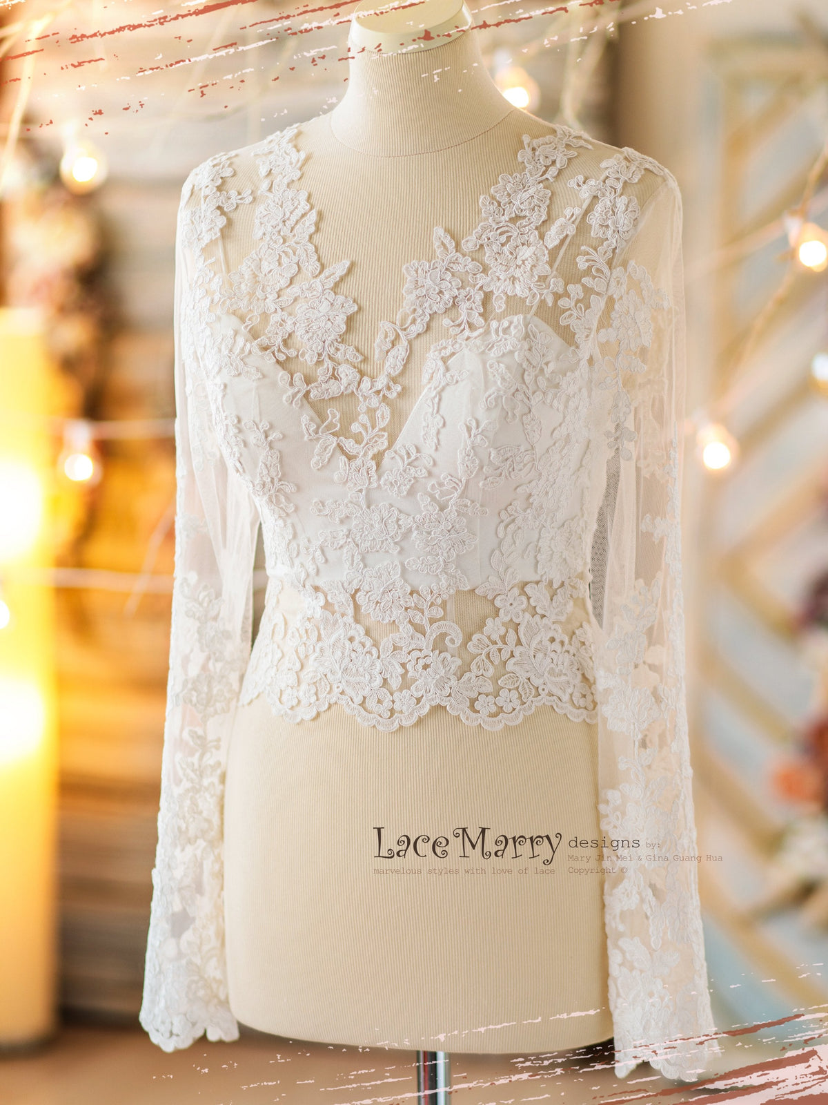 Long Sleeves Lace Bolero