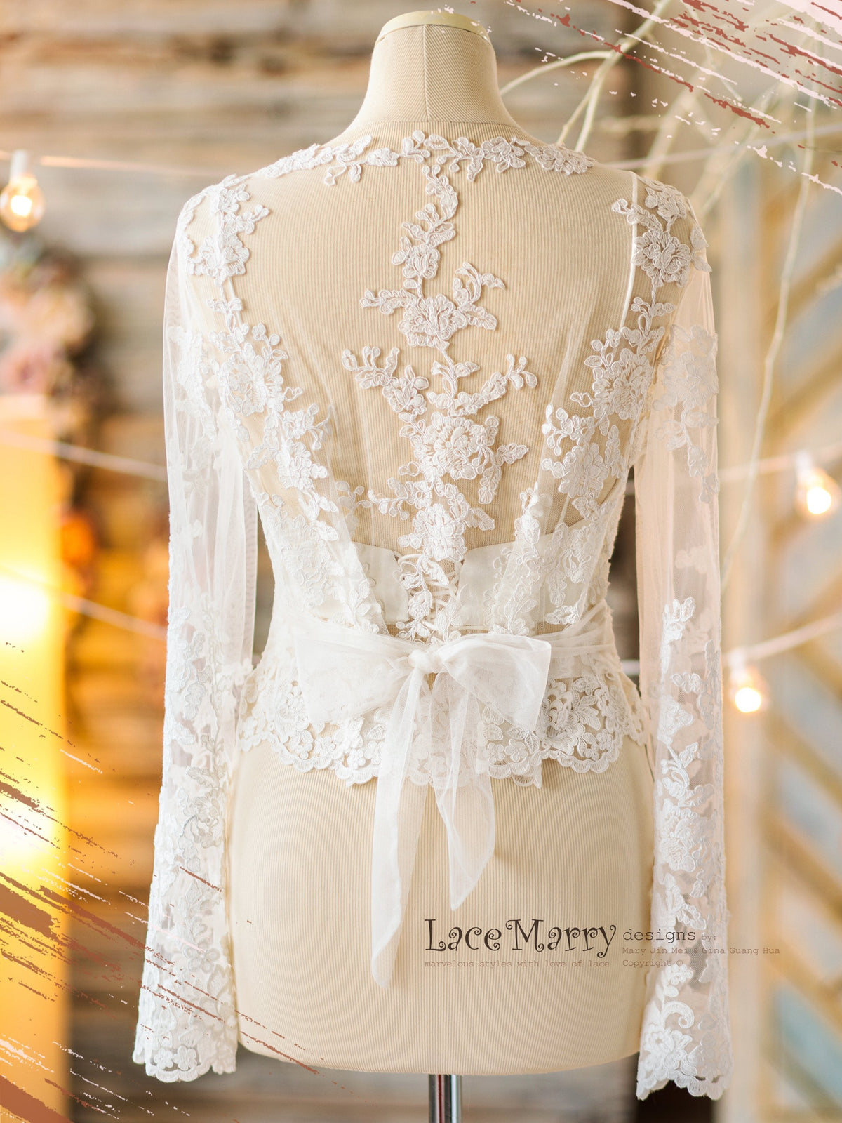Long Sleeves Lace Bolero
