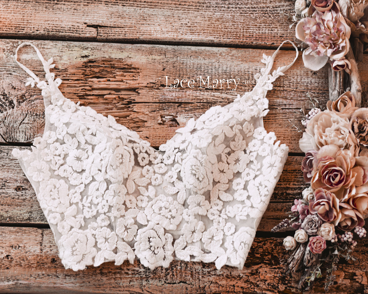 Sexy Lace Crop Top for Beach Wedding Theme