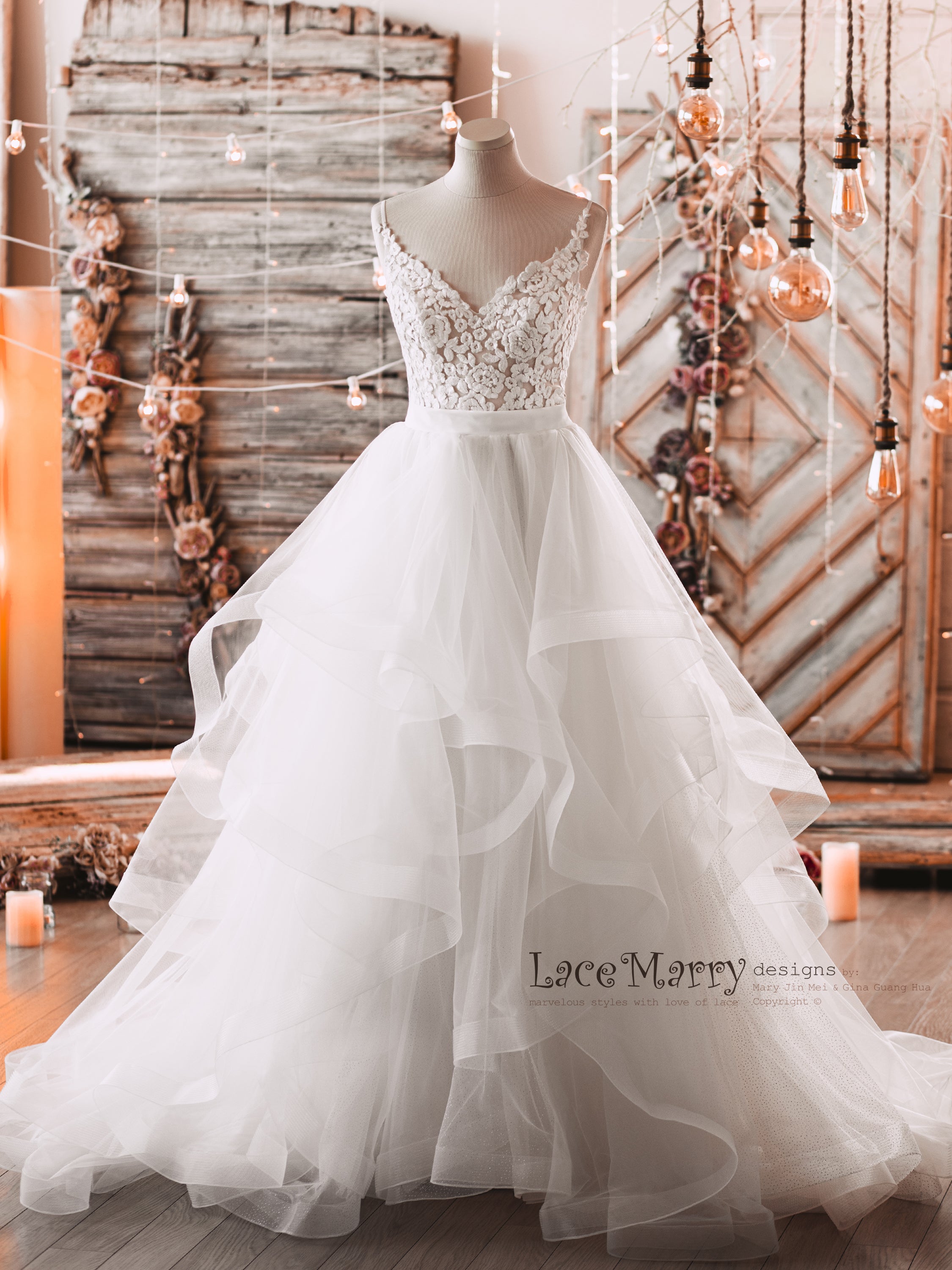 MILLINERY #2 / Glitter Wedding Skirt in Horsehair Style - LaceMarry