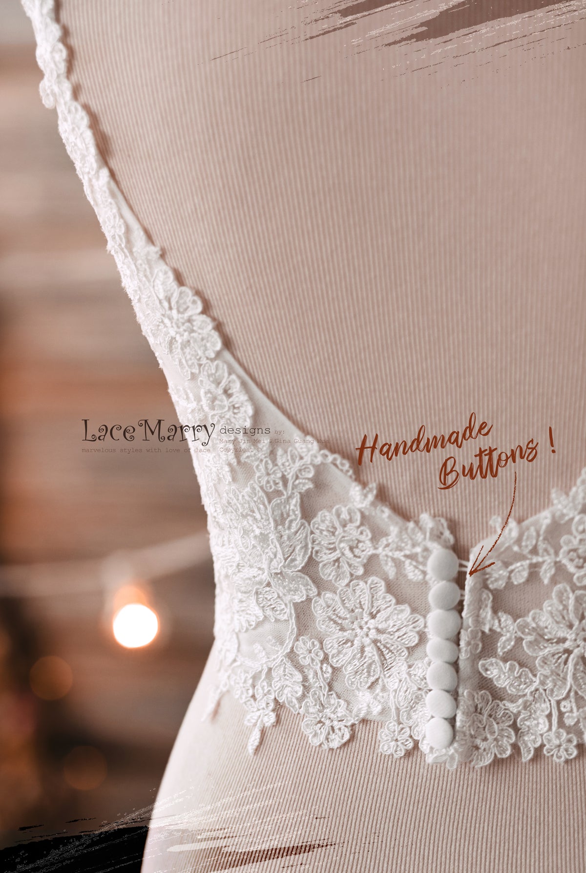 Lace Crop Top with Romantic Buttons 