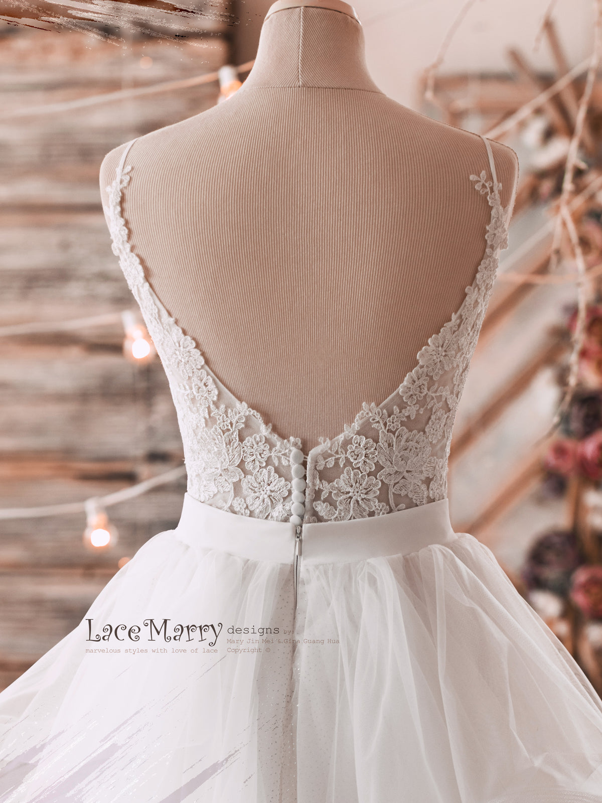 Lace and Glitter Tulle Wedding Separates