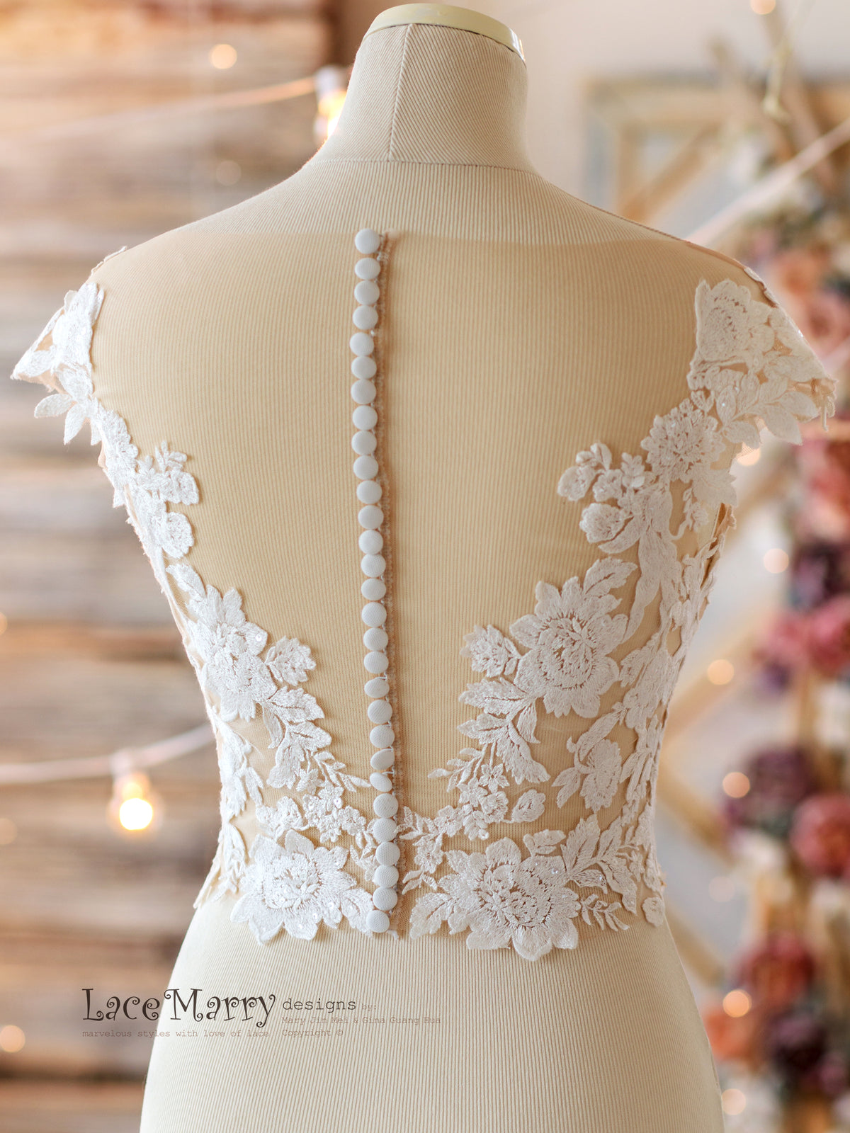 Romantic Lace Crop Top Wedding Separates