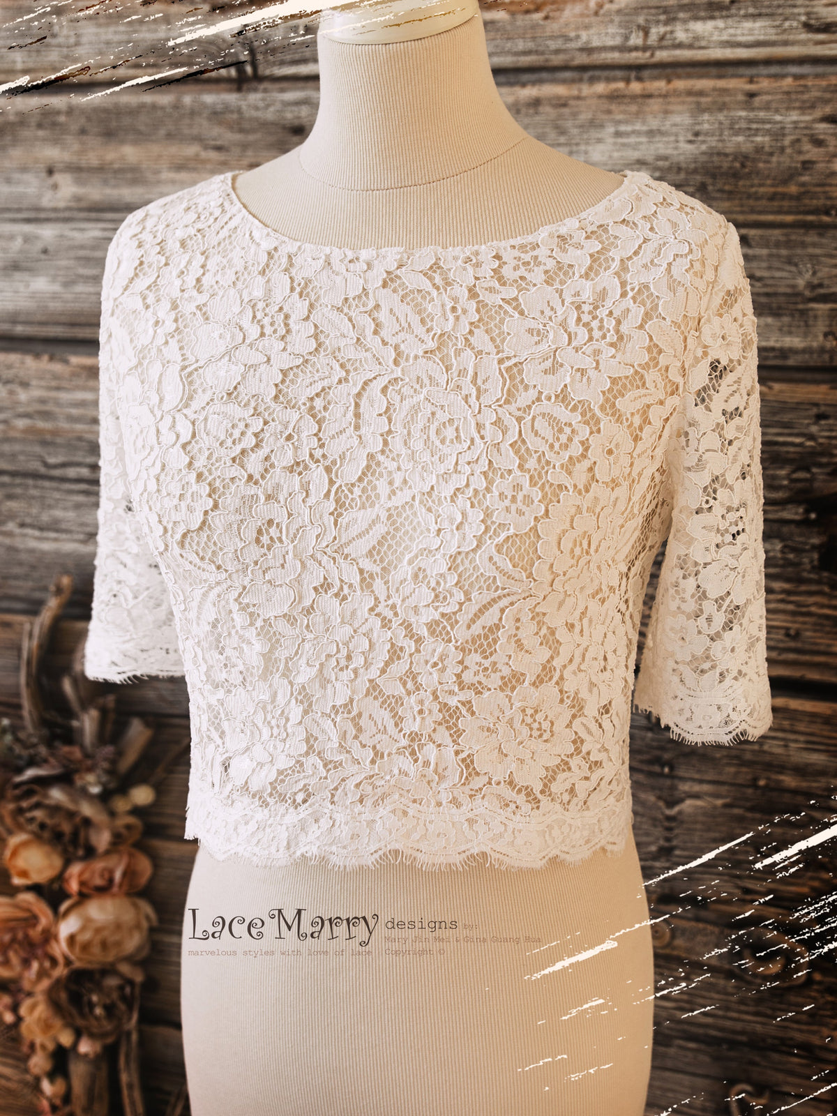 LYSSA #3 / Lace Bolero with Sleeves