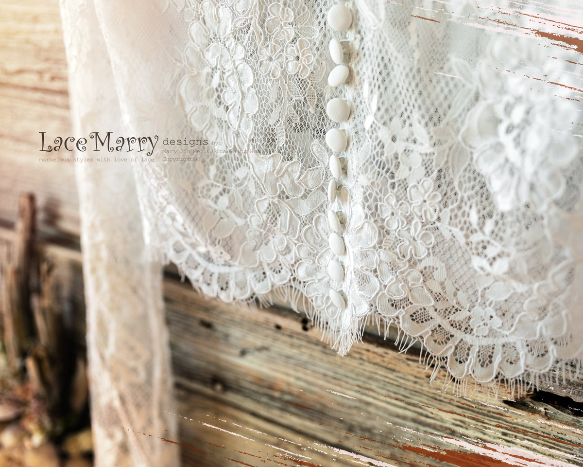 Gorgeous Alencon Lace Bridal Top