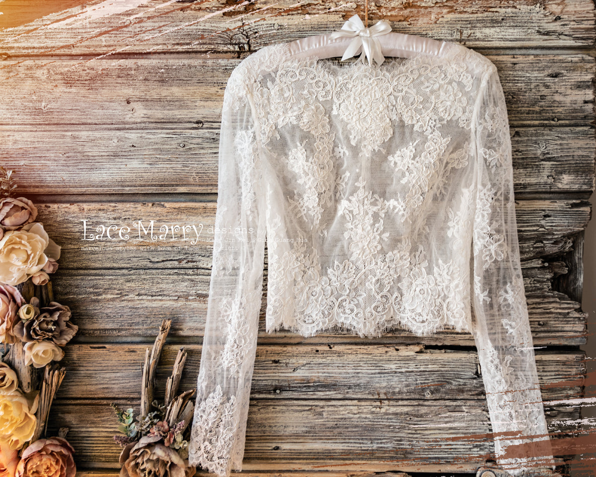 Handmade Lace Bridal Crop Top