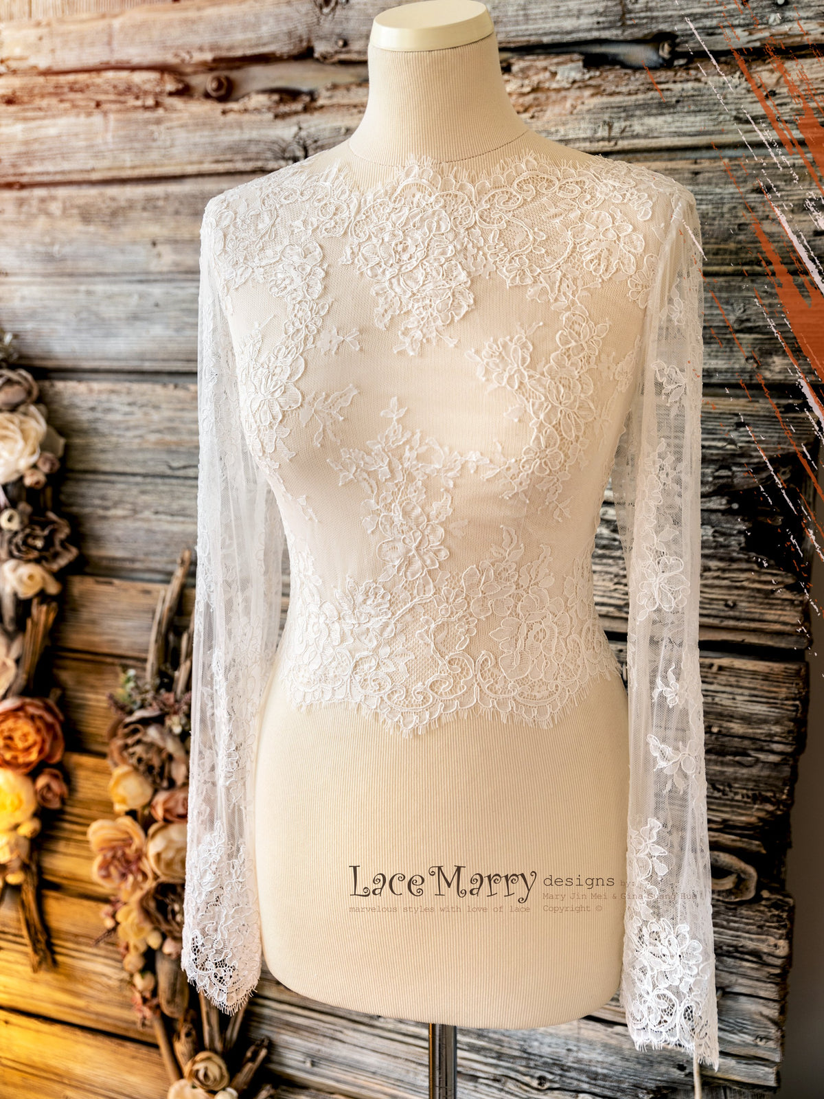 Boat Neck Lace Bridal Top