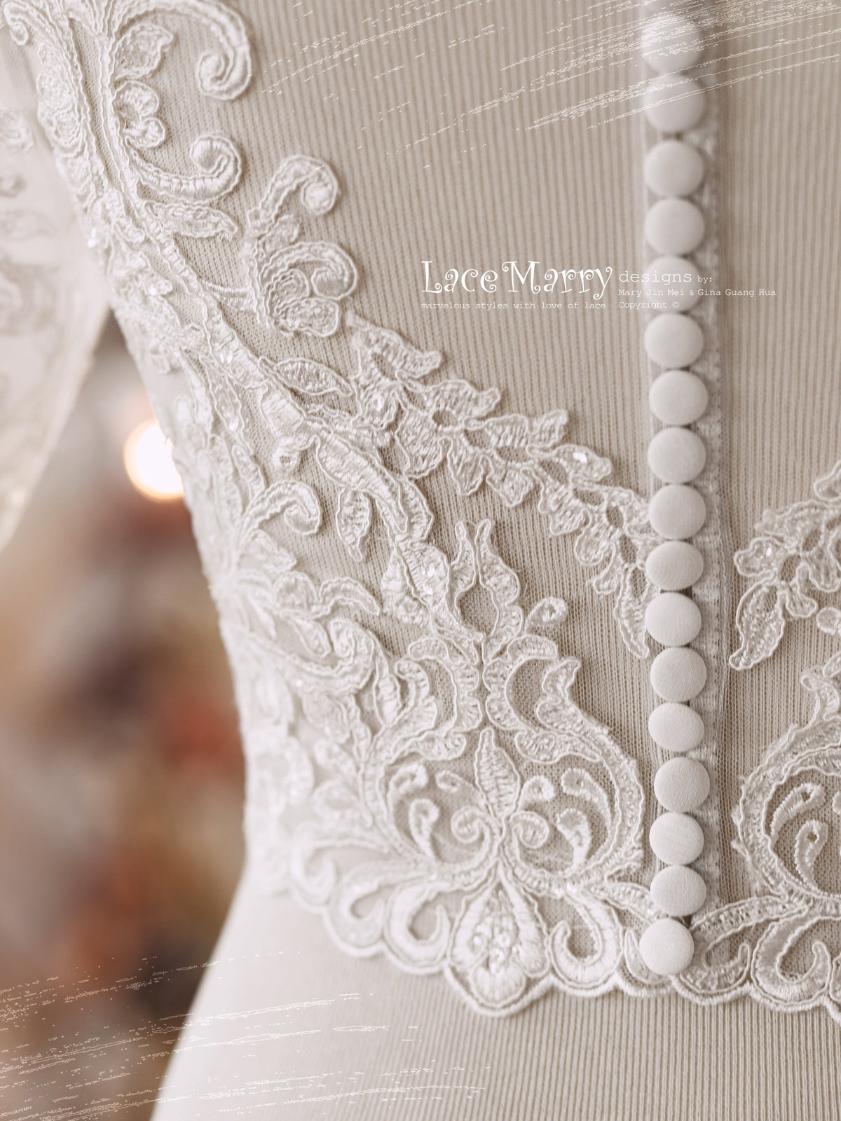 JERICA / Short Sleeves Lace Bolero with Sparkling Appliques