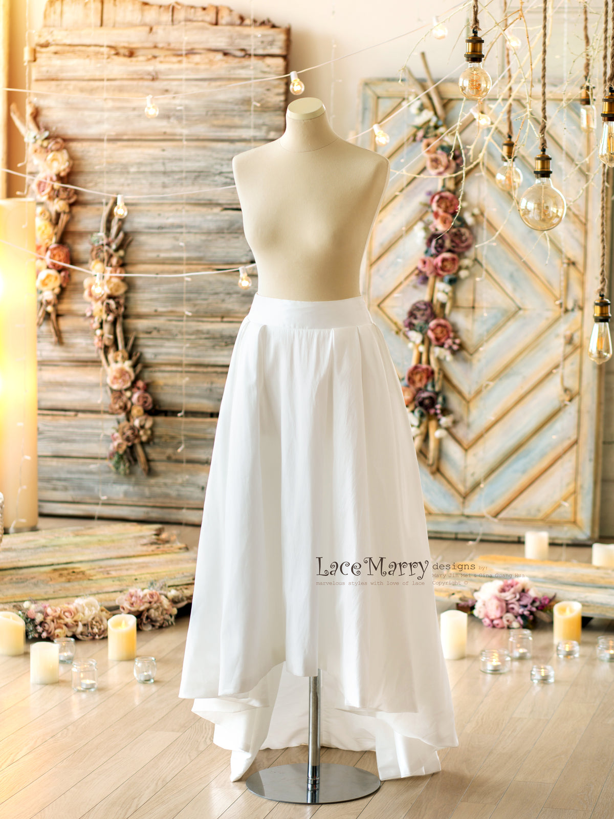 High Low Separate Bridal Skirt