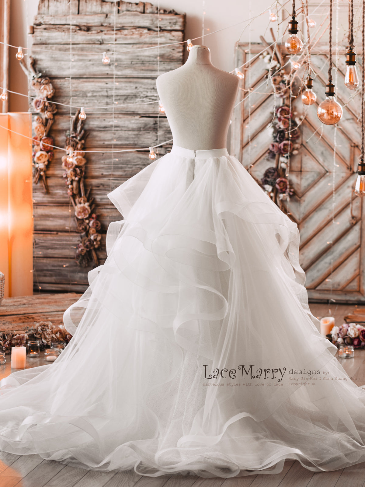 Separate Wedding Skirt in A Line Shape