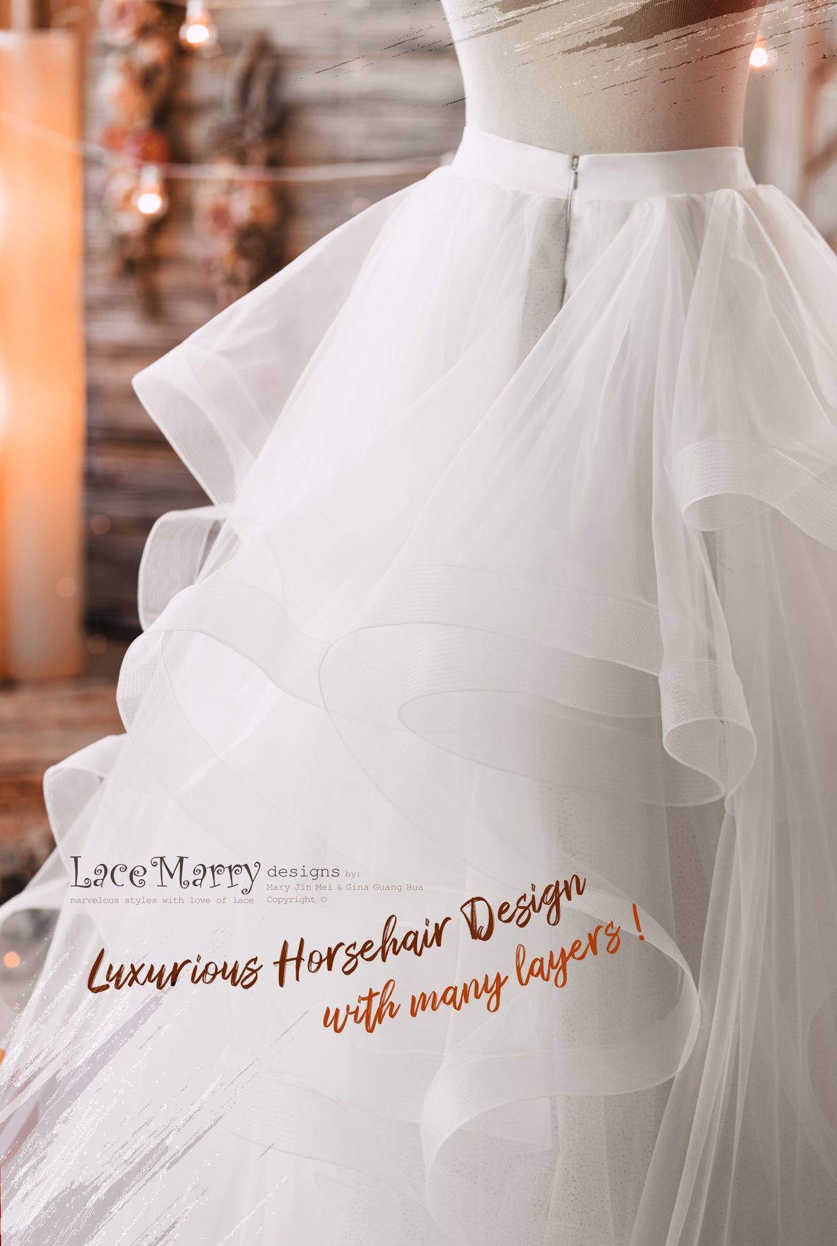 Glitter Tulle Wedding Skirt Separates