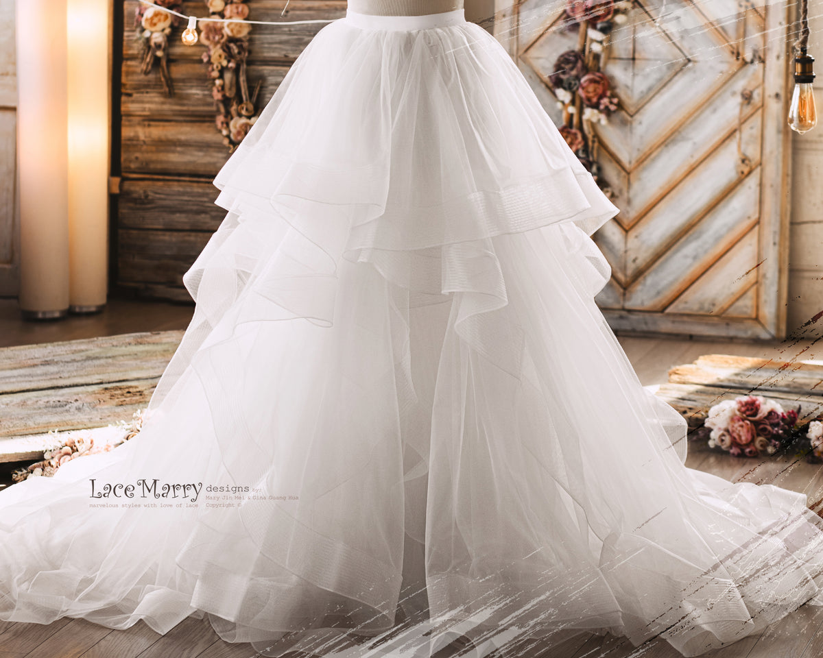 Multi Layer Bridal Skirt with Train