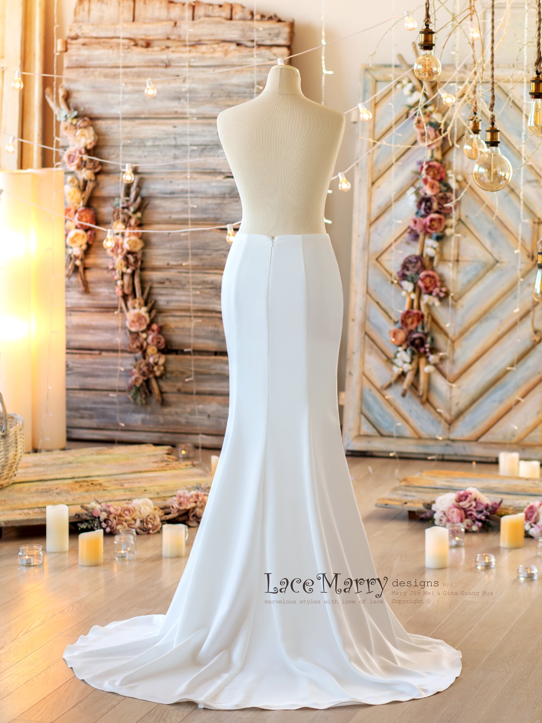 Beach Style Sexy and Plain Wedding Dress - LaceMarry Beach Style Sexy and Plain Wedding Dress - LaceMarry