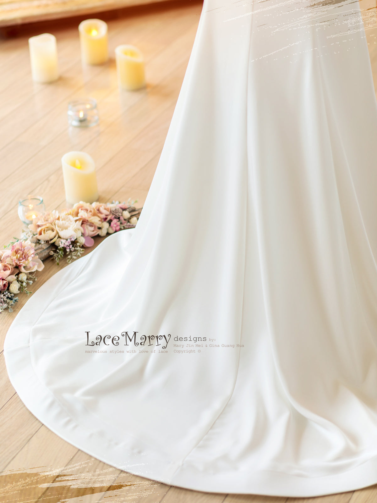 Stylish Hammed Detail Separate Wedding Skirt