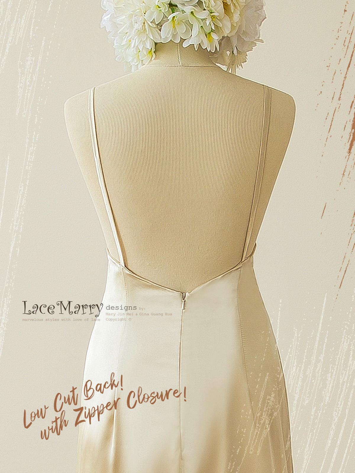 Cream Color Bridal Slip Dress