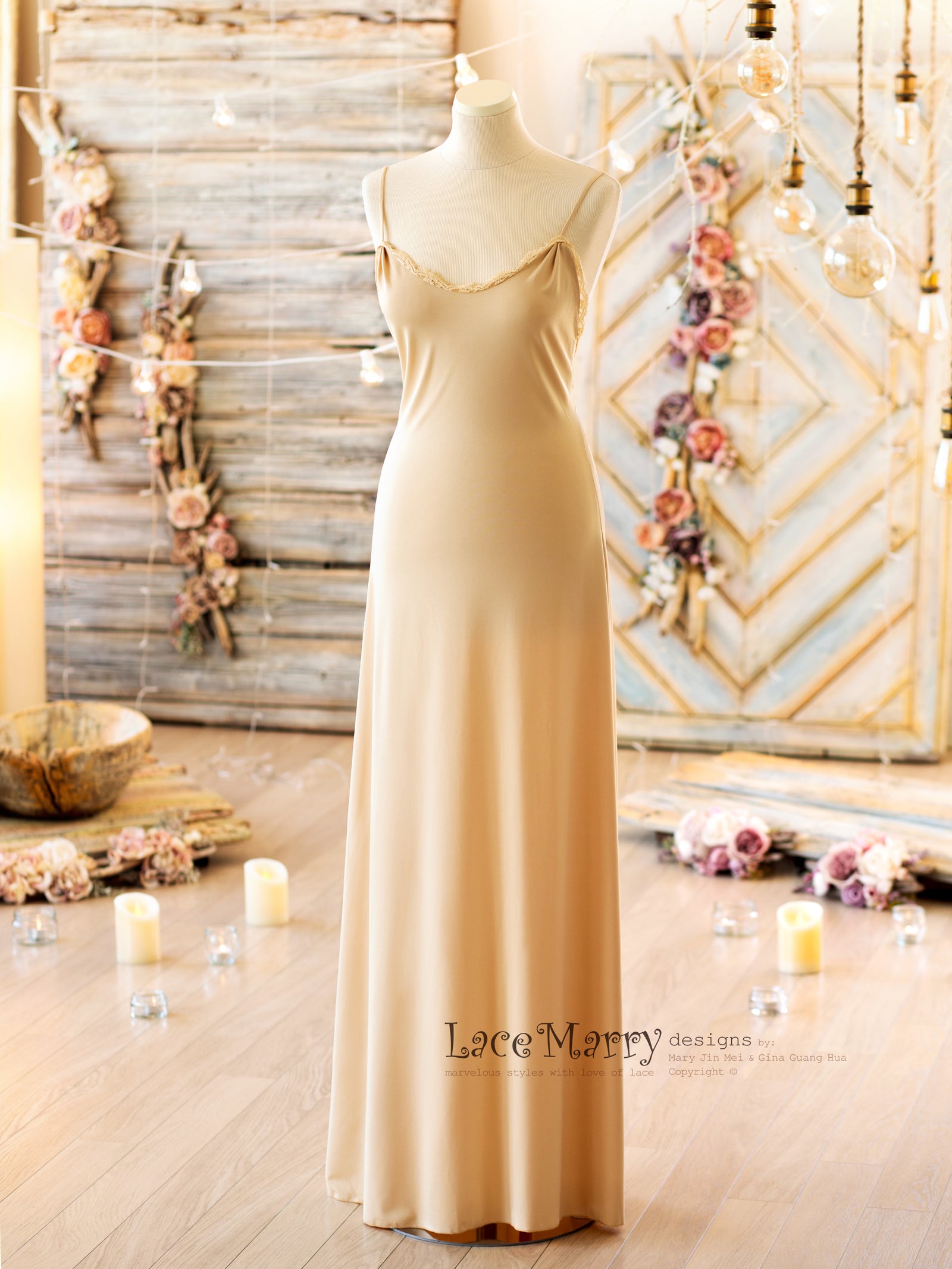 Slip Dress in Nude Color