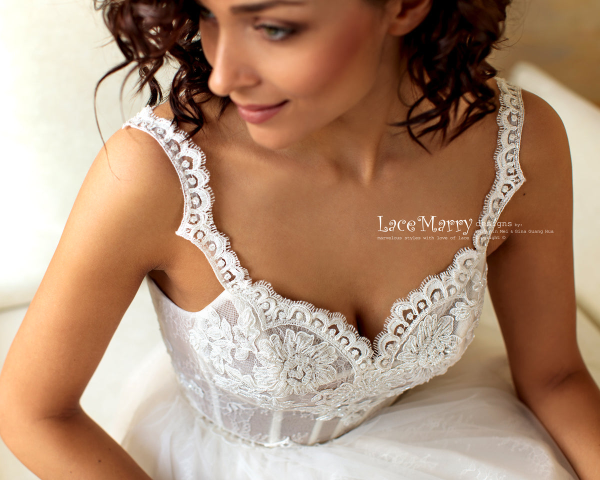 Lace and Beads Gorgeous Wedding Dress