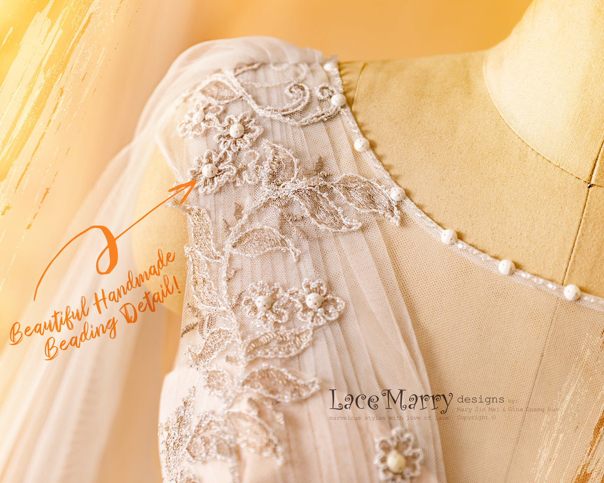 Closeup Detail Wedding Dress