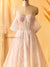 A Line Boho Wedding Dress with Off the Shoulder Straps