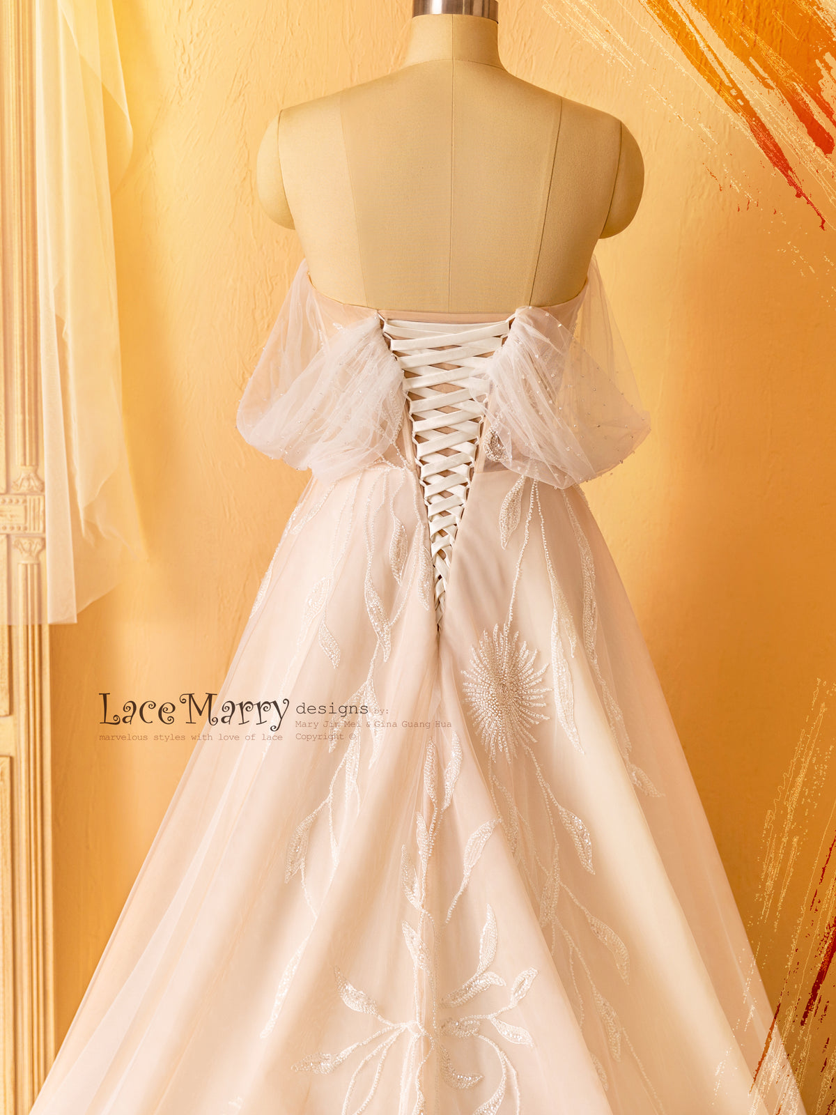 Lace up Back Wedding Gown