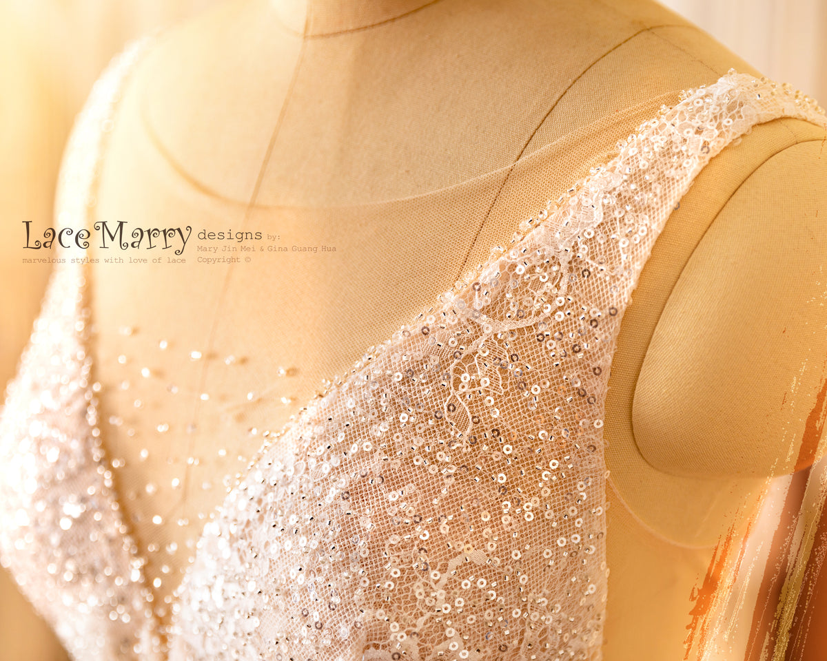Amazing Detail and Sparkling Wedding Dress