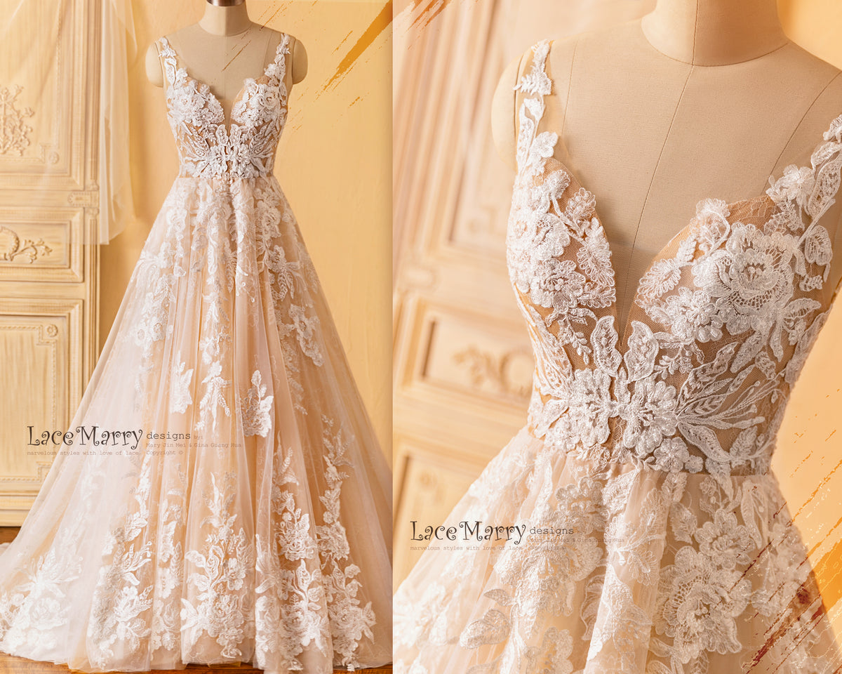 Custom Made Lace Wedding Dress